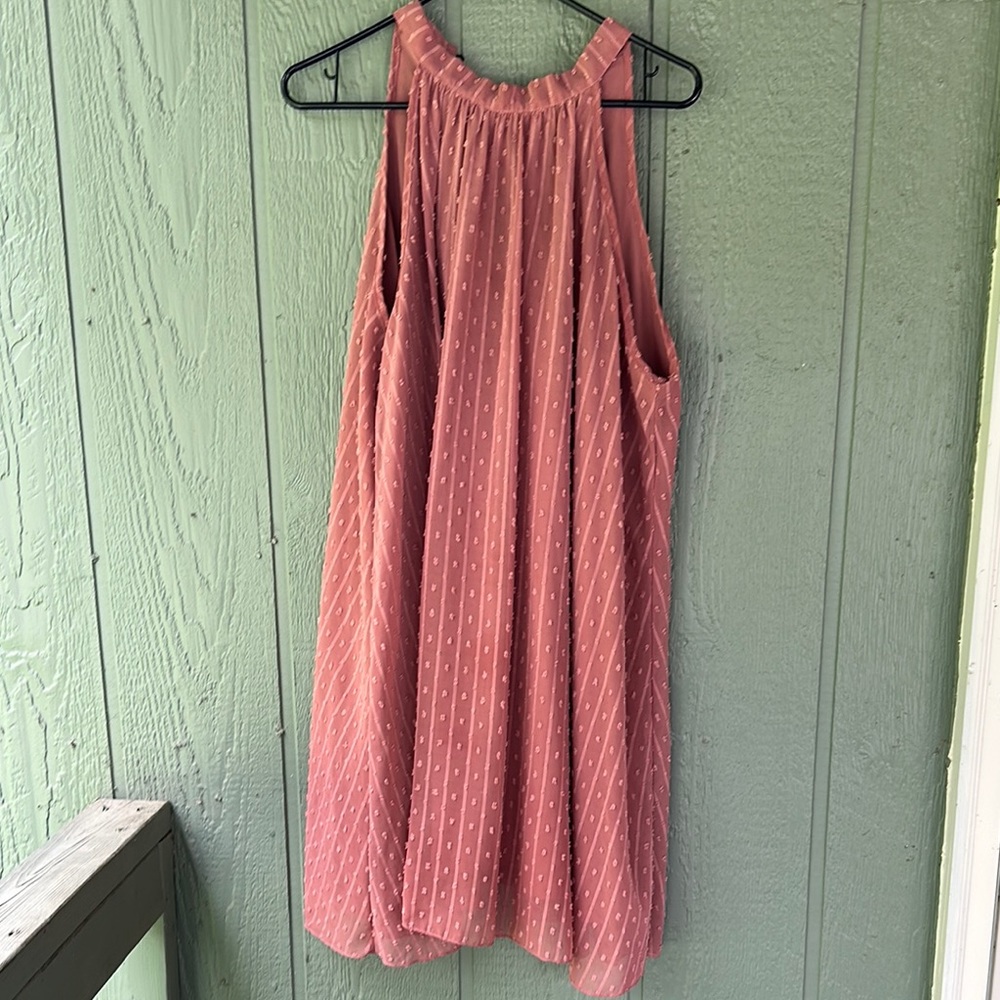 SHEIN Pink Halter Sundress for Wedding Guests